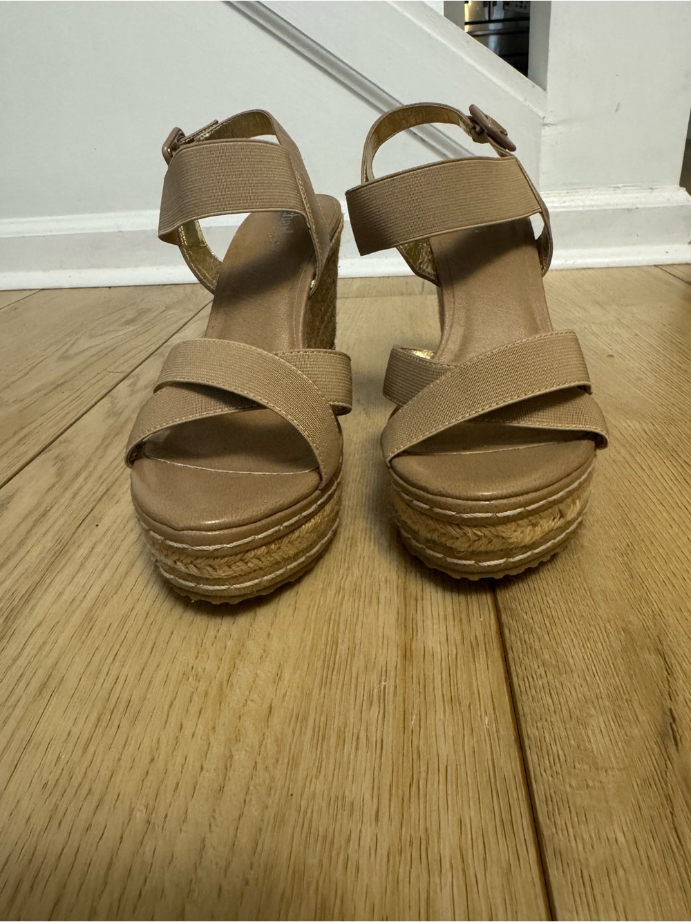 Charles By Charles David Tan Espadrille Platform Wedge Sandals - Picture 2 of 5